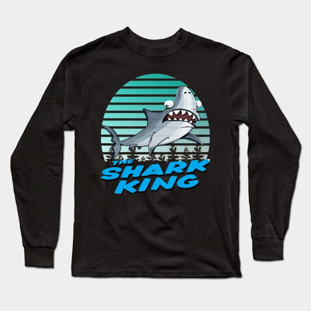 The Shark King Long Sleeve T-Shirt by zaknad8